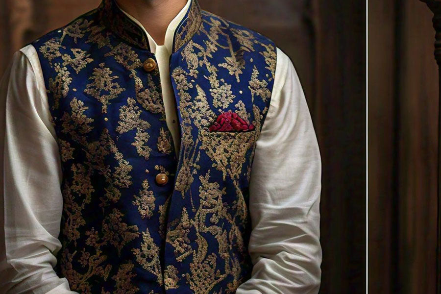 What Waistcoat Colors Go Best with Dark Kurta Pajama for Men?
