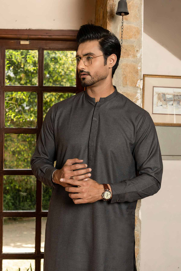 Brown Blended Shalwar Kameez